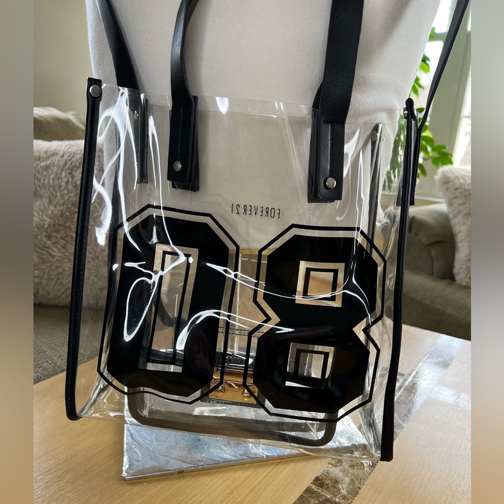 Summer transparent jelly Tote bag women's larg